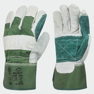 Leather work gloves COLI - Green color