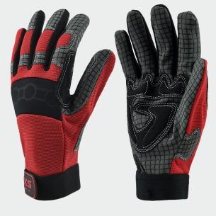 Mechanic gloves DICE - Red color