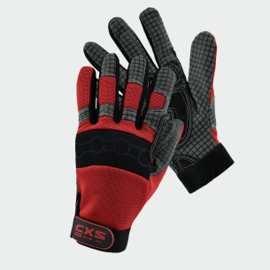 Mechanic gloves DICE - Red color 2