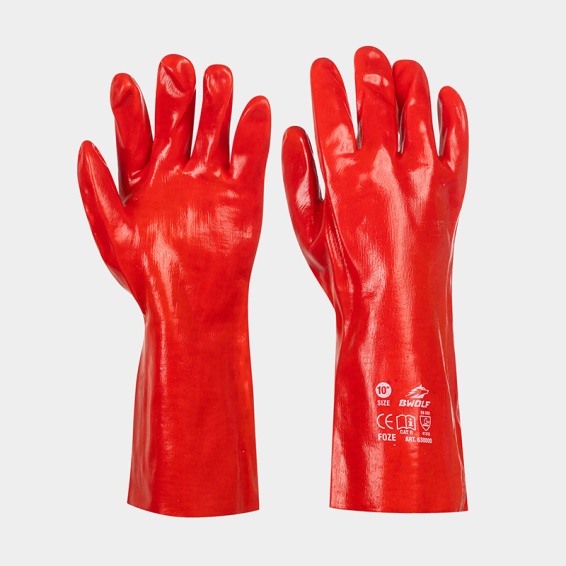 Chemical protection gloves FOZE - Red color