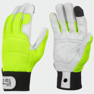 Leather work gloves LION LAB - Green color