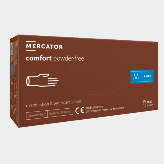 Еднократни латексови ръкавици M COMFORT - Бял цвят