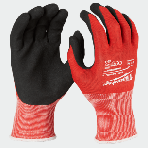 Cut resistant gloves M CUT A - Red color