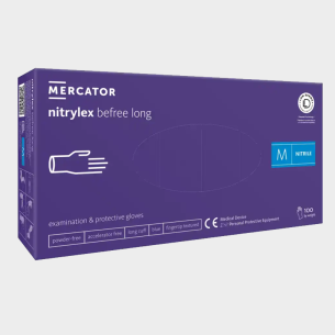 Disposable nitrile gloves NITRYLEX BEFREE LONG - Navy color