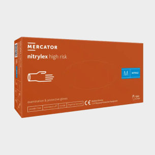 Еднократни нитрилни ръкавици NITRYLEX HIGH RISK - Оранжев цвят