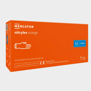 Еднократни нитрилни ръкавици NITRYLEX - Оранжев цвят