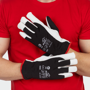 Leather work gloves ORUS - Black color 2
