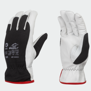 Leather work gloves ORUS - Black color