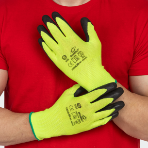 Latex gloves PAVALAN - Yellow color 2