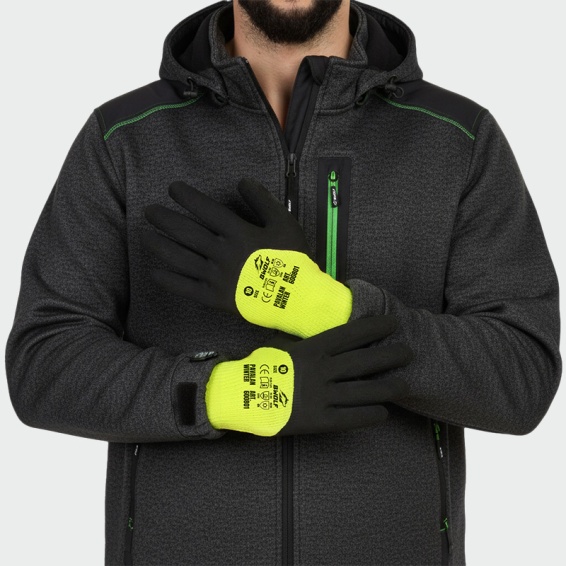 Latex gloves PAVALAN Winter - Yellow color