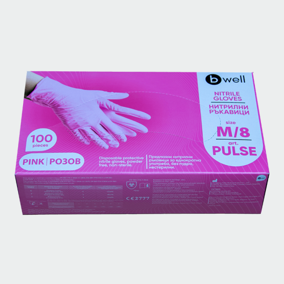 Nitrile gloves PULSE - Pink color