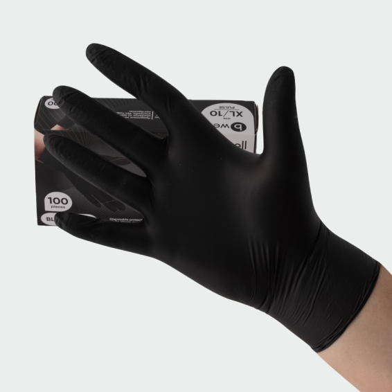 Disposable nitrile gloves PULSE - Black color