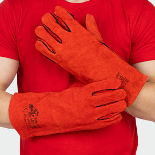 Welding gloves PYRE - Red color 2