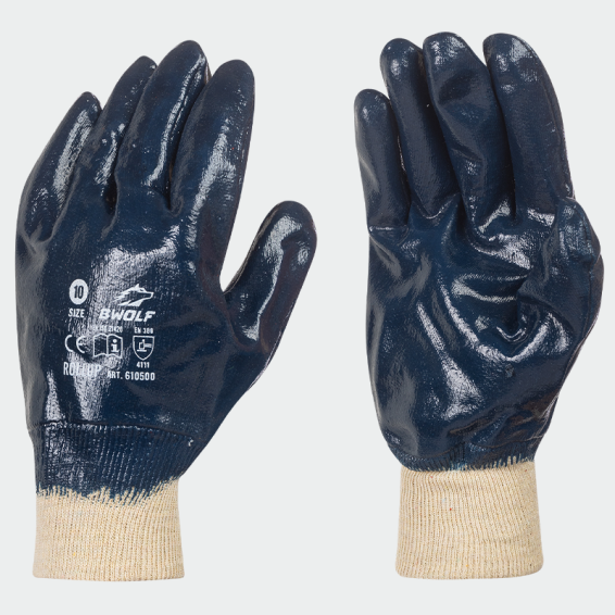 Nitrile gloves ROLLUP - Blue color