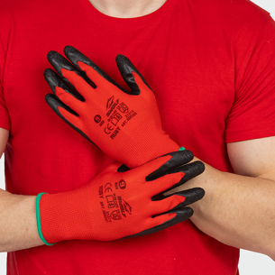 Latex gloves RUBY - Red color 2