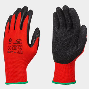Latex gloves RUBY - Red color