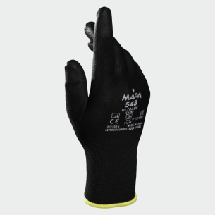 Polyurethane gloves ULTRANE 548 - Black color