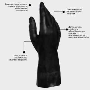 Chemical protection gloves ULTRANEO 401 - Black color 2