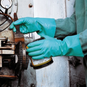 Chemical protection gloves ULTRANITRIL 381 - Green color 2