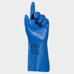 Chemical protection gloves ULTRANITRIL 472 - Blue color