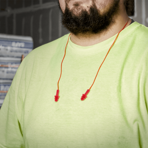 Ear plugs M EAR PLUGS CORDED ( 3 бр) - Red color 2
