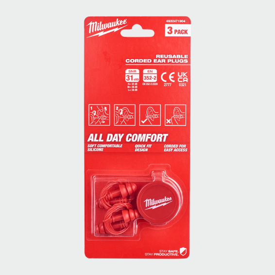 Ear plugs M EAR PLUGS CORDED ( 3 бр) - Red color