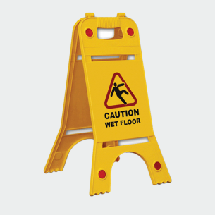 Sign wet floor WET